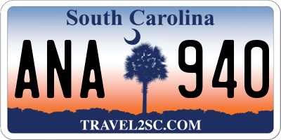 SC license plate ANA940