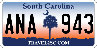 SC license plate ANA943