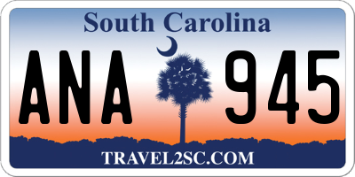 SC license plate ANA945