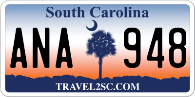 SC license plate ANA948