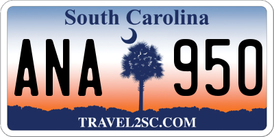 SC license plate ANA950