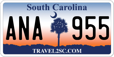 SC license plate ANA955