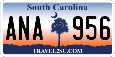 SC license plate ANA956