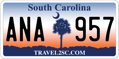SC license plate ANA957