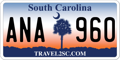 SC license plate ANA960