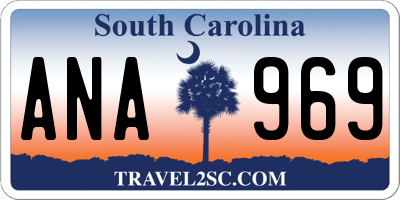 SC license plate ANA969