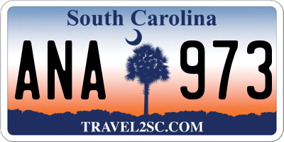 SC license plate ANA973
