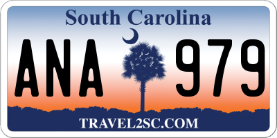 SC license plate ANA979