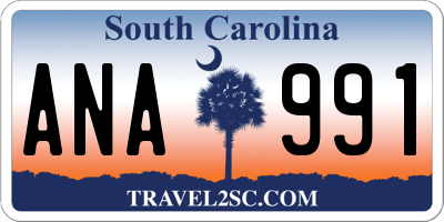 SC license plate ANA991