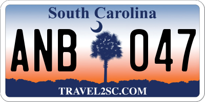 SC license plate ANB047