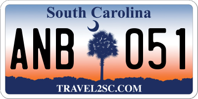 SC license plate ANB051