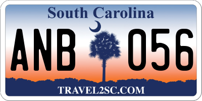 SC license plate ANB056