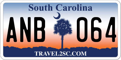 SC license plate ANB064