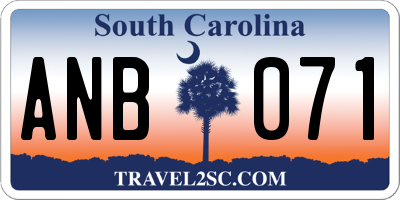 SC license plate ANB071