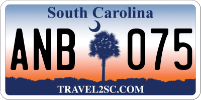 SC license plate ANB075