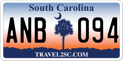 SC license plate ANB094