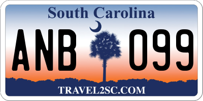 SC license plate ANB099