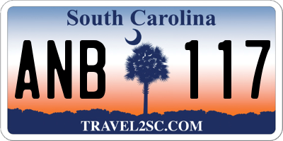 SC license plate ANB117