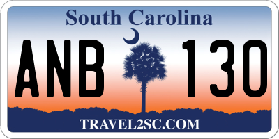 SC license plate ANB130