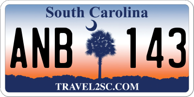 SC license plate ANB143