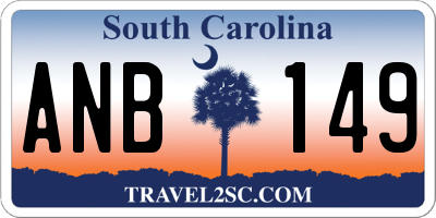 SC license plate ANB149