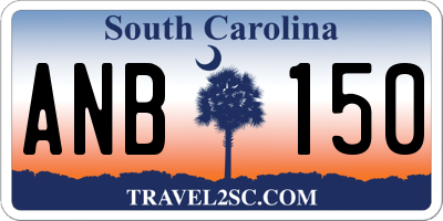 SC license plate ANB150