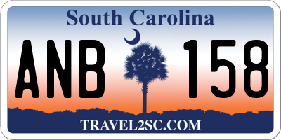 SC license plate ANB158
