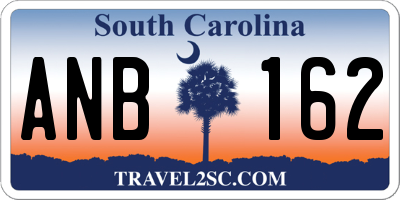SC license plate ANB162