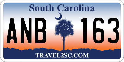 SC license plate ANB163