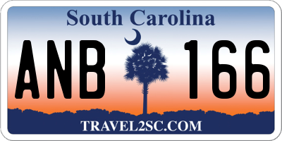 SC license plate ANB166