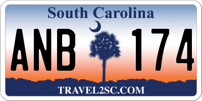 SC license plate ANB174