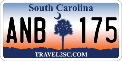 SC license plate ANB175