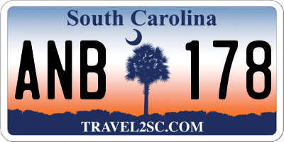 SC license plate ANB178
