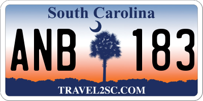 SC license plate ANB183