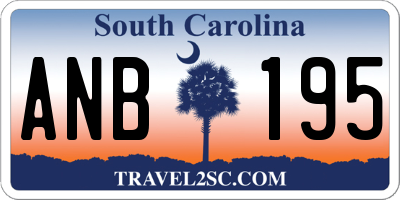 SC license plate ANB195