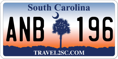 SC license plate ANB196