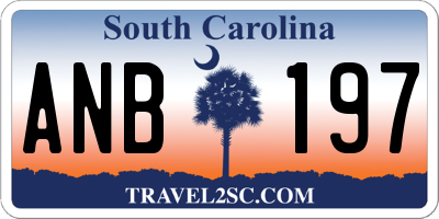 SC license plate ANB197