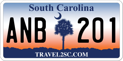 SC license plate ANB201