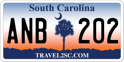 SC license plate ANB202