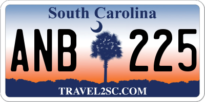 SC license plate ANB225