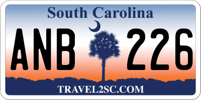 SC license plate ANB226