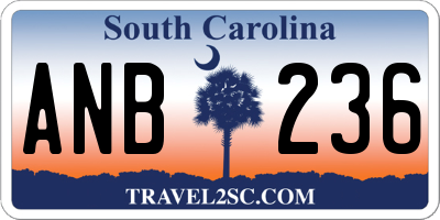 SC license plate ANB236