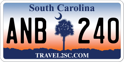 SC license plate ANB240