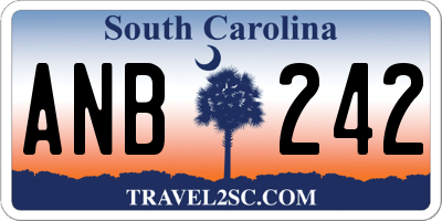 SC license plate ANB242