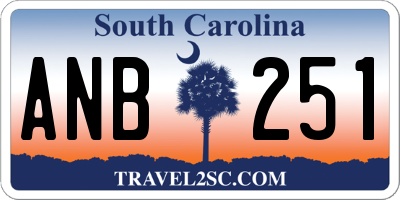 SC license plate ANB251