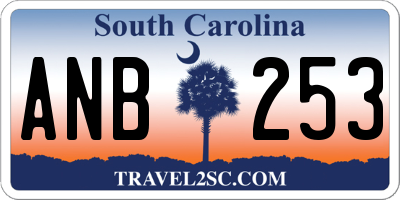 SC license plate ANB253