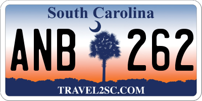 SC license plate ANB262