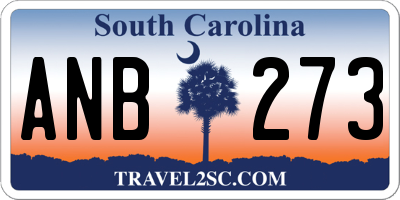SC license plate ANB273