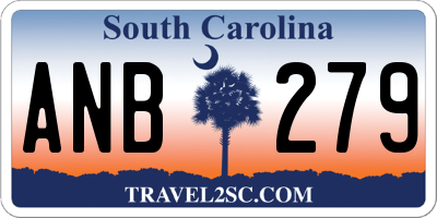 SC license plate ANB279