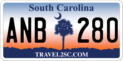 SC license plate ANB280